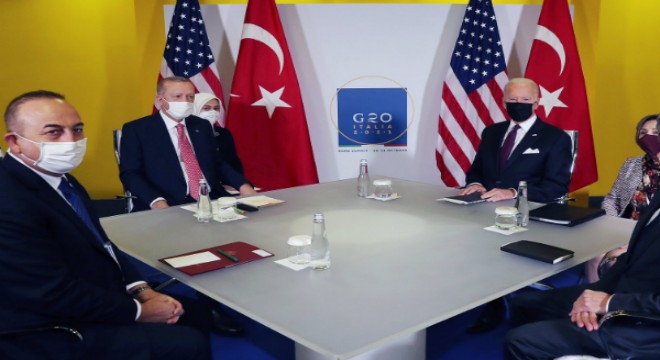 Cumhurbaşkanı Erdoğan, ABD Başkanı Joe Biden ile G-20 Liderler Zirvesi nde bir araya geldi