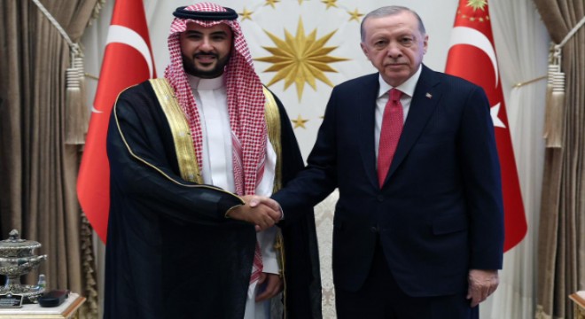 Cumhurbaşkanı Erdoğan, Suudi Arabistan Savunma Bakan Al- Suud u kabul etti