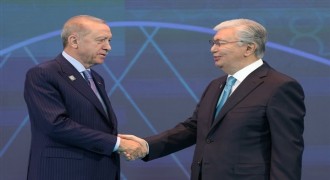 Cumhurbaşkanı Erdoğan, Kazakistan Cumhurbaşkanı Tokayev tarafından karşılandı